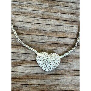 Swarovski Pave" Set Crystal Heart Necklace
